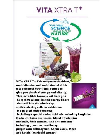 Zeal by Fuxion Vita Xtra T - Natural Herbs & Fruits Clean Energy Drink with Natural Caffeine - 28 ct Pouch - Buy Online on GoSupps.com