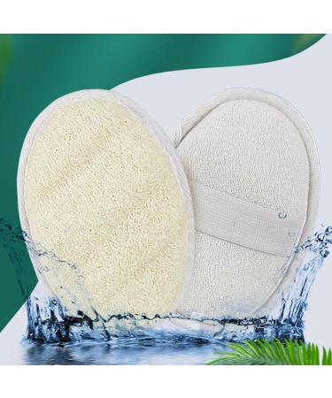 Natural Loofah Sponge Exfoliating Body Scrubber - 3pcs Oval Egyptian Bath Cloth & Shower Towel for Men & Women - Buy Online on GoSupps.com