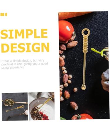 48 pcs Micro Home Power Hanging Teaspoons Scoop Mini Cleaner Screw Exquisite Vintage Keychain Tiny Metal Salt Steel Scoops Teaspoon Practical Delicate Gold Scooper Tableware Spoons (Color : Golden  - Buy Online on GoSupps.com