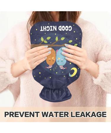 NAANLE Good Night Sleeping Birds Heat Bottle | 1L Transparent Hot Water Bottle for Bed | Hand & Foot Warmer | Pain Relief & Cold Therapy - Buy Online on GoSupps.com