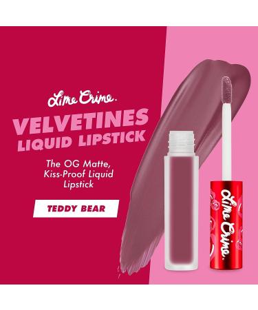Lime Crime Velvetines Liquid Matte Lipstick Teddy Bear - Long-Lasting Lilac Brown Vegan Lipstick - Buy Online on GoSupps.com