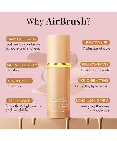 Self-Adapting Foundation | 30g Corrective Foundation SPF 50 Sunscreen Liquid Concealer for Even Skin Tone and Long-Lasting Wear - Buy Online on GoSupps.com