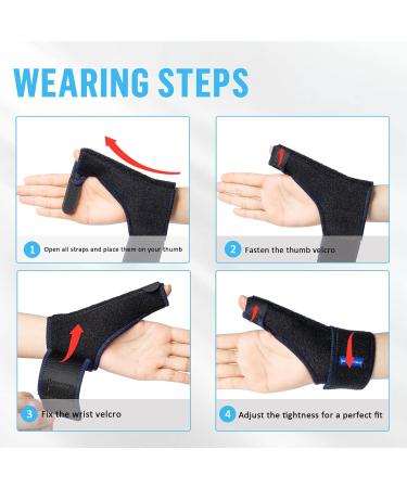 Shellvcase Reversible Thumb Brace - Fits Left & Right Hand - Women & Men - Black - Buy Online on GoSupps.com
