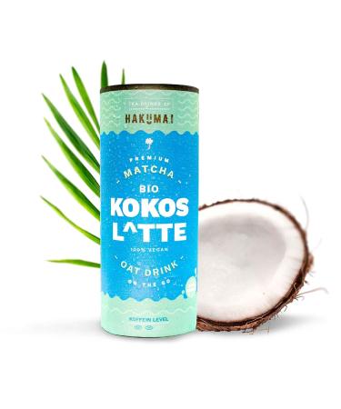Buy Hakuma Bio Kokos Latte 12 x 235ml - Premium Matcha Latte with Oats & Creamy Coconut - Holiday Vibes in Cartocan - International Shipping Available - Buy Online on GoSupps.com