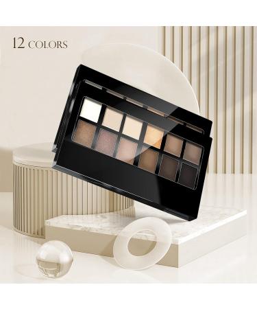 Buy Naked Eyeshadow Palette - 12 Natural Nude Colors Longwearing Matte & Shimmer Blendable Makeup with Double-Ended Brush Perfect for Every Day - Pack of 2 - Buy Online on GoSupps.com