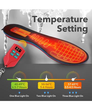 Heated Insoles - Rechargeable Foot Warmers with Remote Control for Hunting, Fishing, Hiking - Wireless Heat Insoles for Men & Women - Buy Online on GoSupps.com