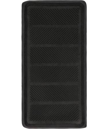 Ottomanson Easy Clean Waterproof Non-Slip 16 x 32 Indoor/Outdoor Rubber Boot Tray (Black) - Buy Online on GoSupps.com