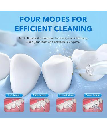 Water Flosser for Daily Teeth Cleaning - Smart Electric Oral Care with 310ML Tank | Portable Oral Irrigator (White) - International Shipping Available - Buy Online on GoSupps.com