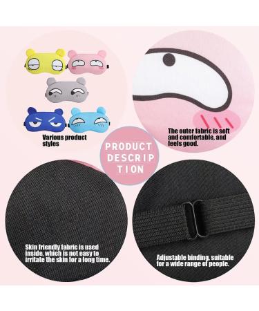5PCS Cute Eye Masks for Sleeping | Soft Lightweight Adjustable Sleep Masks for Side Sleepers | Travel & Party Essentials for Women & Men - Buy Online on GoSupps.com