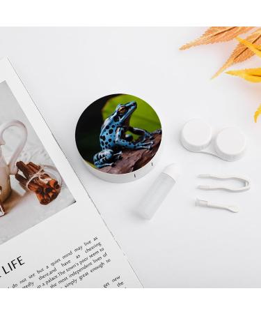 Buy Dart Frog Blue Print Plastic Contact Lens Case - Durable & Stylish Contact Lens Travel Box - Buy Online on GoSupps.com