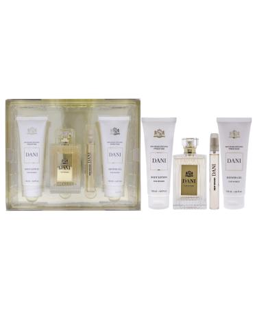 Prestige Dani by New Brand for Women - 4 Pc Gift Set 3.4oz EDP Spray 0.5oz EDP Spray 4.3oz Shower Gel 4.3oz Body Lotion