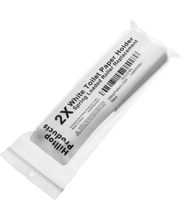 2 Pack White Toilet Paper Holder Spring Loaded Roller Replacement - Buy Online on GoSupps.com
