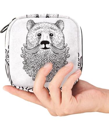 Sanitary Napkin & Menstrual Cup Storage Bag | Feminine Period Pads Holder for Girls & Women - Bear Design | Multicolored - Buy Online on GoSupps.com