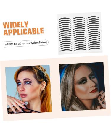 INOOMP 20feuilles Ruban Adh sif Noir Temporaire pour Maquillage des Yeux Transfert pour Paupi res Rehaussement de Regard Double Paupi re Instantan e pour Femmes et Filles - Buy Online on GoSupps.com