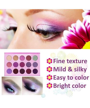 15-Shade Purple Eyeshadow Palette | Highly Pigmented Matte & Glitter Shades | Long-Lasting, Waterproof Makeup for Women - Buy Online on GoSupps.com