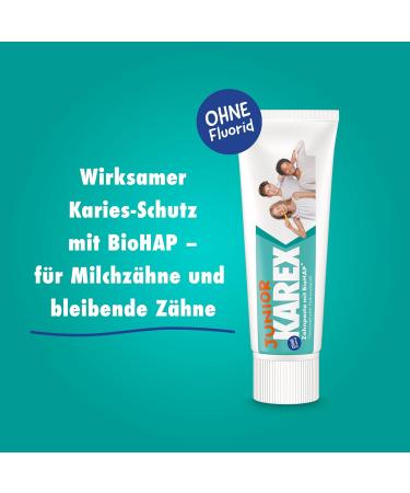 Junior Karex Toothpaste - 4 x 65 ml | Caries Protection for Kids 6+ | BioHAP Formula for Healthy Enamel | Special Needs for Alternating Bite - Buy Online on GoSupps.com