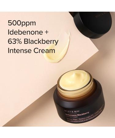 Mary&May Idebenone + Blackberry Complex Intensive Facial Moisturizer Cream 2.46 Fl Oz | Hydrating, Elasticity & Skin Barrier Support | EWG Green Certified - Buy Online on GoSupps.com