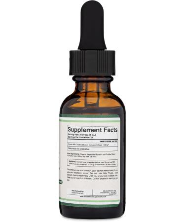 Milk Thistle Supplement - Organic Milk Thistle Liver Detox Drops 1 FL OZ - 30 Servings (Vegan Safe Non-GMO Gluten Free) Perfect Addition to Tea by Double Wood - Buy Online on GoSupps.com