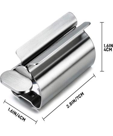 3 PCS Rolling Tube Toothpaste Squeezer Toothpaste Seat Holder Stand Stainless Steel Rotate Toothpaste Dispenser for Bathroom - Buy Online on GoSupps.com