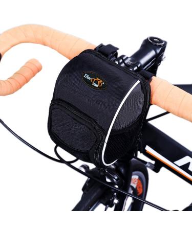 Disconano Cycling Bike Bicycle Handlebar Bags Front Baskets Black with Rain Cover