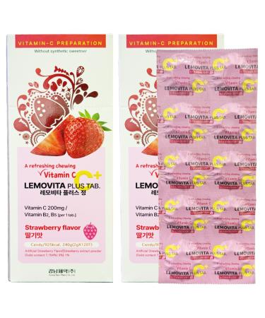 LemoVita C Plus Chewable Tablet Strawberry Flavor #120(2 Box)