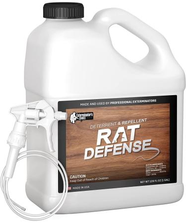 Exterminator s Choice - Rat Defense Spray - One Gallon - Natural Non-Toxic Rat and Rodent Repellent - Quick and Easy Pest Control - Safe Around Kids and Pets 128 Fl Oz (Pack of 1)