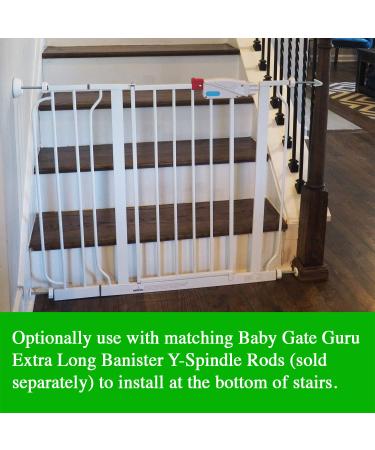 Baby Gate Guru Extra Long M8 Spindle Rods 4 Pack - Replacement Set for Pressure Mounted Gates - 8mm White - Buy Online on GoSupps.com