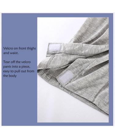 Shop Nursing Pants for Bedridden Patients | Tear Away Cotton Pants for Post-Surgery & Incontinence - Grey Large - Buy Online on GoSupps.com