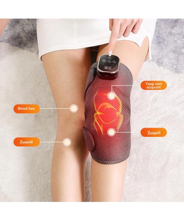 Wireless Heated Knee Massager - Adjustable Temperature & Vibration for Pain Relief | Home Relaxation for Knees Elbows & Shoulders - Buy Online on GoSupps.com