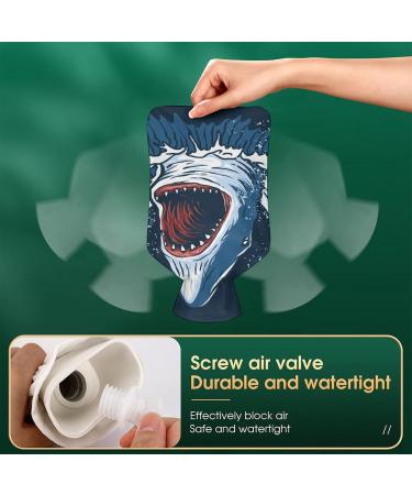 Shark Hot Water Bottle with Plush Cover - Hand Warmer for Adults & Kids | 26.5x15.3cm - Shop Internationally! - Buy Online on GoSupps.com