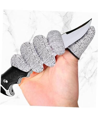 FOMIYES 6 Pair Finger Cots - Reusable Kitchen Cutting Finger Covers | Portable High Strength Polyethylene Thumb Sleeves for Multi-Use - Buy Online on GoSupps.com