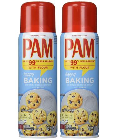 Pam No-Stick Cooking Spray - Happy Baking - With Flour - Net Wt. 5 OZ (141 g) Each - Pack of 2 - Buy Online on GoSupps.com