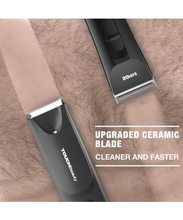 TOUCHBeauty Electric Body Hair Trimmer & Grooming Kit for Men - Waterproof LED Light Replaceable Ceramic Blade - Ideal for Groin & Pubic Hair Grooming - Buy Online on GoSupps.com