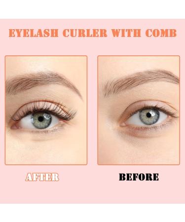 Fychuo Eyelash Curler with Comb and Separator - Includes 2 Refills - Rose Gold Lash Lift Tool - Buy Online on GoSupps.com