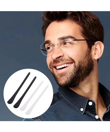 Tonaup Silicone Anti-Slip Covers 4 Pairs of Universal Glasses Bracket Repair Caps in Black & White - Buy Online on GoSupps.com