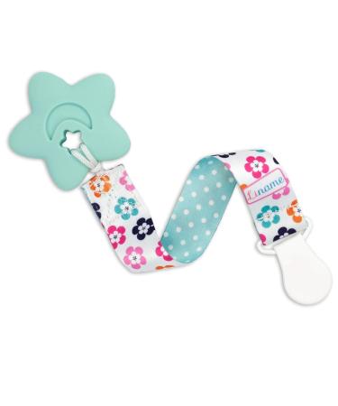 Liname Neutral Pacifier Clip - 3 Pack for Boys & Girls - Baby Binky Holder - Spring Flowers Design - Buy Online on GoSupps.com
