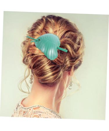 minkissy Green Leaf Hairpin Hair Pin Clips Hair Stick Pin Hair Barrettes for Girls Disk Hair Sticks Hair Clips Hair Cuff Clips Decorative Pins Retro Hairpin Decorate Vintage Plastic Women's - Buy Online on GoSupps.com