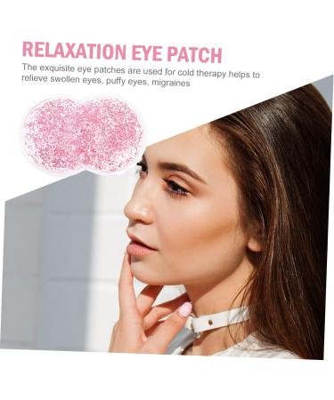 2pcs Eye Cooling Pads | Sleeping Eye Mask for Puffy Eyes | Cold Gel Pack for Massage | Useful Blindfold for Travel and Home Use - Pink - Buy Online on GoSupps.com