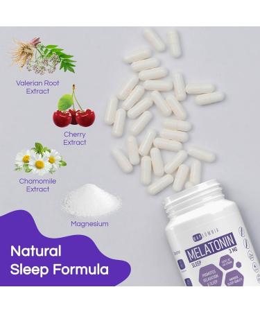 Melatonin for Sleeping for Men & Women - Sleep Melatonin -Valerian Root Extract - Vegetarian 3mg Melatonin Capsules - Sleep Aid for Adults - Deep Sleep Supplements to Ease Jet Lag Strain 60 Count (Pack of 1) - Buy Online on GoSupps.com
