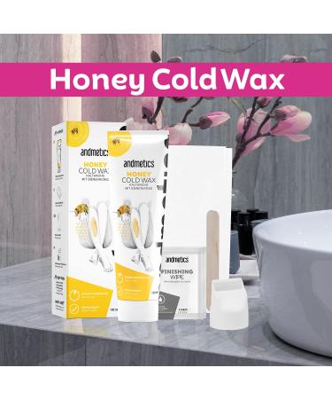 Andmetics Honey Cold Wax | Real Bee Honey for Smooth Skin | 100g Body Wax | Sensitive Skin | Easy Application | Up to 4 Weeks Results - Buy Online on GoSupps.com