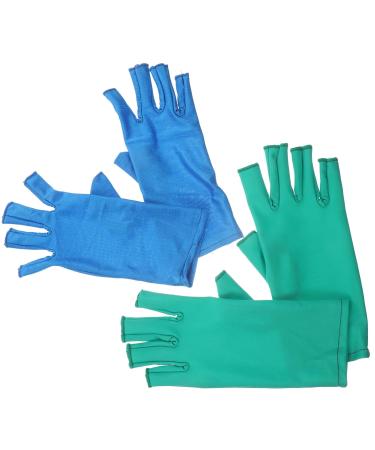 HAPINARY 2 Pairs Mitts Half Fingers Gloves Quilting Supplies Quilting Tools Quilting Hand Covers Fingerless Pressure Gloves Craft Gloves Sewing Hand Covers Work Manicure Spandex