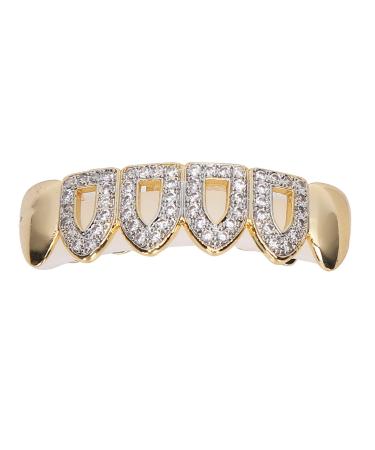 Metal braces braces re-wearable hip hop fashion shows for concerts for upper teeth and lower teeth