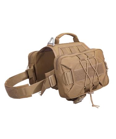 Excellent elite spanker service hunting dog backpack backpack dog harness saddlebag hundred bag adjustable moll dog backpack for medium-sized large dog (cob-m) m brown - Buy Online on GoSupps.com