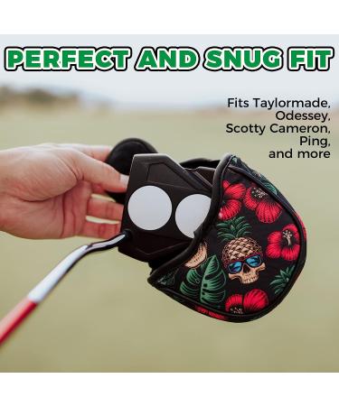 VIXYN Pineapple Skull Mallet Putter Headcover - Cool & Protective Golf Club Cover - Buy Online on GoSupps.com