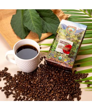 Java Planet Colombian Organic Coffee Beans - Low Acid, Non GMO, Medium Dark Roast - 1LB Bag - Buy Online on GoSupps.com