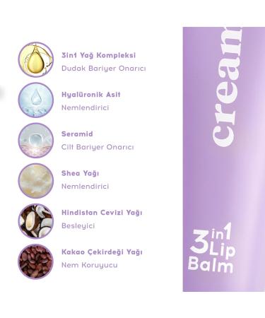 Cr me Co. 3 in 1 Nourishing Lip Balm Hyaluronic Acid Moisturizing and Barrier Repairing Lip Care for All Lip Types Tinted Lip Balm Protects and Renews Vegan - Buy Online on GoSupps.com