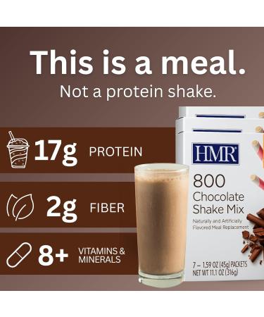 HMR 800 Shake Meal Replacement Mix | Chocolate Shake Powder to Support Healthy Weight Loss | 17g of Protein | Easy to Make | Low Calorie Food | 7 Servings Chocolate 11.13 Ounce (Pack of 1) - Buy Online on GoSupps.com