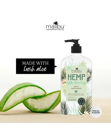 MALIBU HEMP Ultra Healing Body Moisturizer with Aloe Vera Natural Moisturizing Formula for Dry Skin 18 fl oz - Buy Online on GoSupps.com