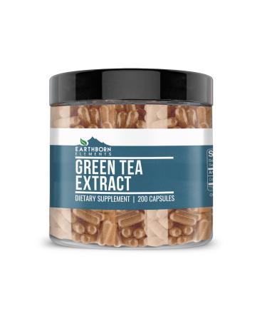 Earthborn Elements Green Tea Extract 200 Capsules Pure & Undiluted No Additives