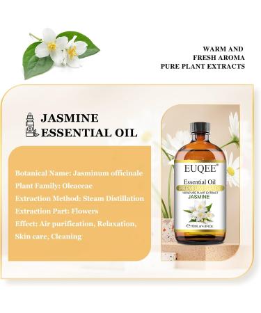 EUQEE Jasmine Essential Oil 118ml - Pure Natural Diffuser Oil for Home Aromatherapy - Buy Online on GoSupps.com